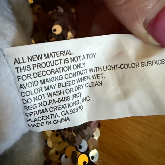 Christmas Stocking Reversible Gold Silver Sequins - Picture 8 of 8